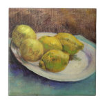 Van Gogh Lemons on a Plate, Vintage Still Life Art Ceramic Tiles