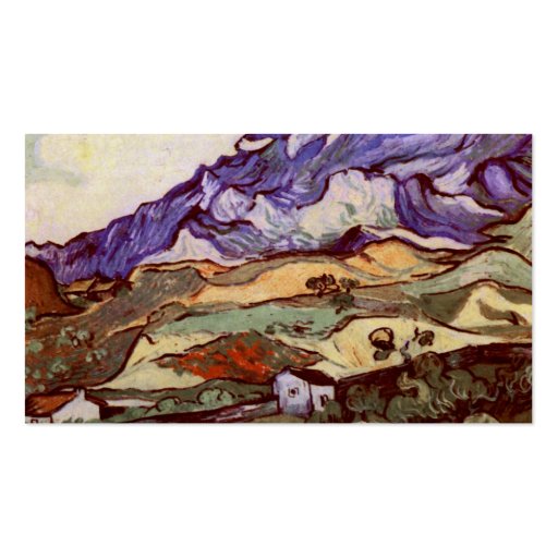 Van Gogh Les Alpilles (F724) Fine Art Business Card (back side)
