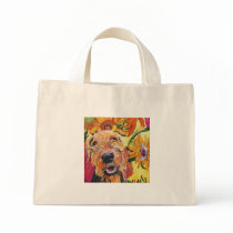 Van Gogh like Airedale Terrier dog original image Canvas Bag
