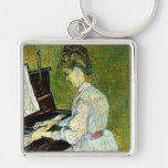 Van Gogh; Marguerite Gachet at Piano, Vintage Art Keychain