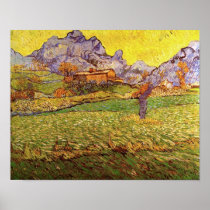 Van Gogh Meadow in the Mountains Print