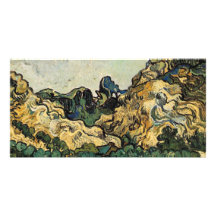 VAN GOGH - MOUNTAINS AT SAINT-REMY CUSTOMIZED PHOTO CARD