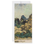 VAN GOGH - MOUNTAINS AT SAINT-REMY RACK CARD TEMPLATE