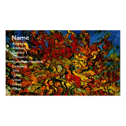 Van Gogh Mulberry Tree (F637) Fine Art Business Card (front side)
