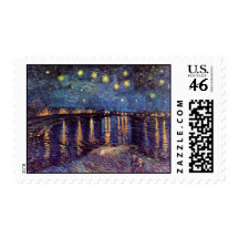 Van Gogh; Noche estrellada sobre el Rhone, arte de Envio
