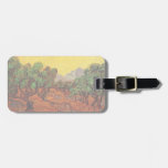 Van Gogh Olive Trees Yellow Sky Sun, Vintage Art Bag Tag