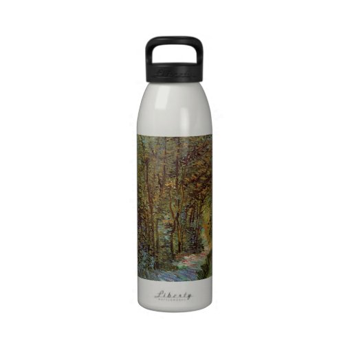 Van Gogh Path in the Woods, Vintage Impressionism Drinking Bottle