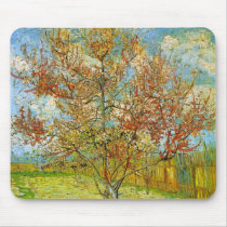 Van Gogh Pink Peach Tree in Blossom Mousepads