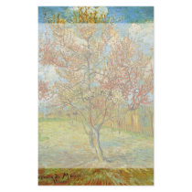 Van Gogh Pink Peach Tree in Blossom Custom Stationery
