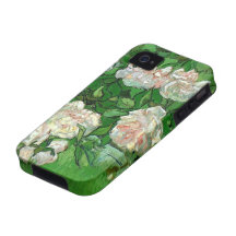 Van Gogh; Pink Roses, Vintage Still Life Art iPhone 4/4S Cover