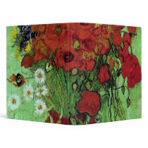 Van Gogh Poppies and Daisies Binders