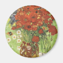 Van Gogh Poppies Fridge Magnets