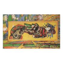 Van Gogh; Portrait of a Japanese Courtesan Rectangle Sticker