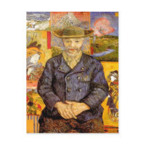 Van Gogh - Portrait of P?re Tanguy (Father Tanguy) Postcard