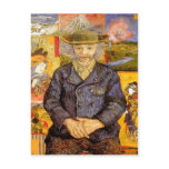 Van Gogh - Portrait of P?re Tanguy (Father Tanguy) Postcard