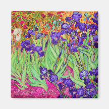 van gogh purple irises fridge magnet