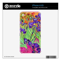 van gogh purple irises iPhone 4 decals