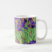 van gogh purple irises mugs