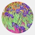 van gogh purple irises sticker