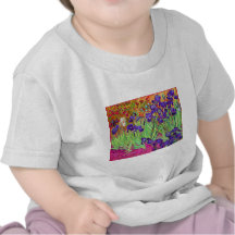van gogh purple irises t-shirt