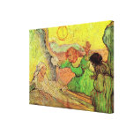 Van Gogh; Raising of Lazarus (after Rembrandt) Stretched Canvas Print