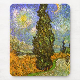 Vincent van Gogh: Road with Cypress and Star