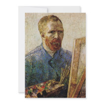 Van Gogh; Self Portrait in Front of the Easel Invitations