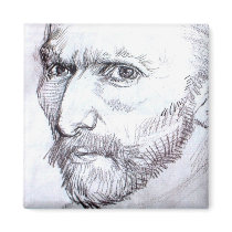 Van Gogh Self-Portrait magnets by masterpiecesofart Van Gogh Self-Portrait magnets