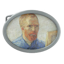 Van Gogh Self Portrait Oval Belt Buckle