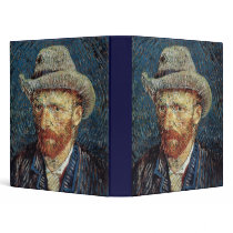 Van Gogh Self-Portrait with Grey Felt Hat Binder