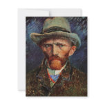 Van Gogh; Self Portrait with Grey Felt Hat Invitations