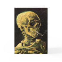 Van Gogh; Skull with Burning Cigarette Card