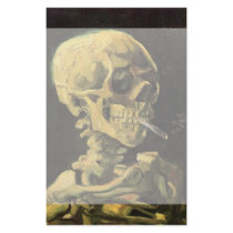 Van Gogh; Skull with Burning Cigarette Customized Stationery