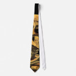 Van Gogh Skull With Burning Cigarette Tie