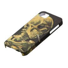 Van Gogh Skull with Burning Cigarette, Vintage Art iPhone 5 Cover