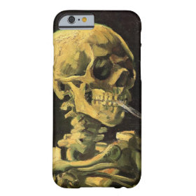Van Gogh Skull with Burning Cigarette, Vintage Art Barely There iPhone 6 Case