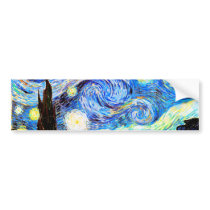 Van Gogh Starry Night Bumper Sticker