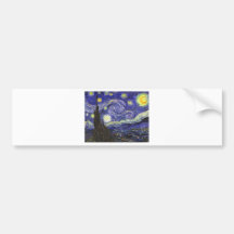 Van Gogh Starry Night Bumper Stickers