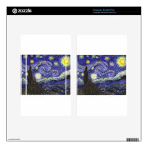 Van Gogh Starry Night Decal For Kindle Fire