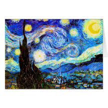 Van Gogh Starry Night (F612) Vintage Fine Art Card