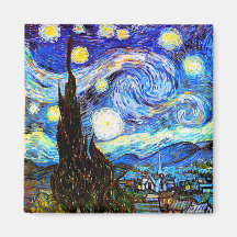 Van Gogh Starry Night (F612) Vintage Fine Art Magnets