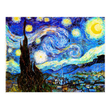 Van Gogh Starry Night (F612) Vintage Fine Art Post Card