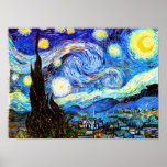 Van Gogh Starry Night (F612) Vintage Fine Art Posters