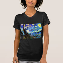 Van Gogh Starry Night (F612) Vintage Fine Art Shirts