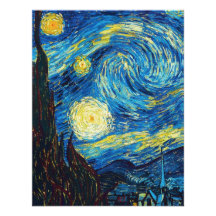 Van Gogh Starry Night Inivtations Personalized Invitations