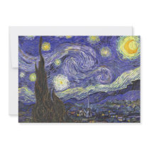 Van Gogh Starry Night Personalized Invitations