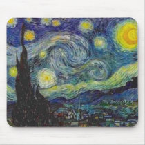 Van Gogh Starry Night Mouse Pad mousepads by jvc1224 Van Gogh Starry Night Mouse Pad mousepads