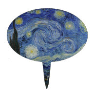 Van Gogh Starry Night,Multi products selected Cake Topper