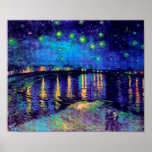 Van Gogh Starry Night Over Rhone (F474) Fine Art Print