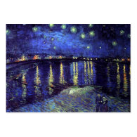 van gogh starry night over the rhone business card templates